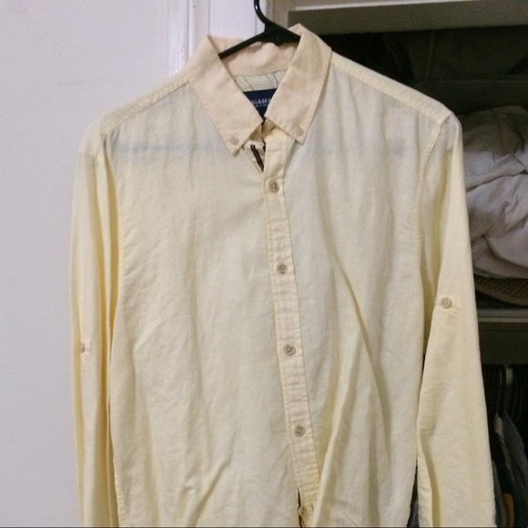COPY - Pull and Bear button down shirt Yellow Men S
